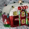 Christbaumschmuck Glas 11,2cm Wohnwagen Figur Rot / Weiß Produktbild-Vorschau 4