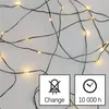 LED vánoční nano řetěz zelený, 15 m, venkovní i vnitřní, teplá bílá, časovač Náhled obrázku produktu