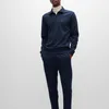 Hugo Boss Pullover Stehkragen dunkelblau einfarbig Produktbild-Vorschau 15