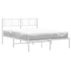 A white metal bed frame with a mattress on it, shown against a white background. Náhled obrázku produktu