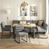Ensemble de bancs d'angle avec table, deux chaises, tissu Voir les images du produit 2