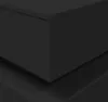 Close-up of a black modern furniture piece, possibly a couch table, showing its corner and layered structure. Anteprima dell’immagine prodotto