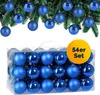 CASARIA® Weihnachtskugeln 54-tlg Ø 6cm Kunststoff matt Produktbild-Vorschau 1