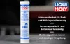 A product shot of a grease cartridge with marketing text on the right side. Produktbild-Vorschau