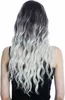 WIG ME UP Perücke lang stark gewellt Ombre dunkles Violett Produktbild-Vorschau 5