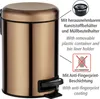 Wenko Kosmetikeimer Leman, 3 l, Edelstahl kupferfarben, Produktbild-Vorschau 2