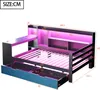 Flieks Schlafsofa Holzbett 90x200cm mit Led, Tagesbett Produktbild-Vorschau 4
