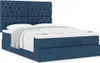 Hochwertig Ottoman-Bett mit Matratze Blau 140x200 cm Stoff Produktbild-Vorschau 1