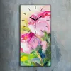 Wohnzimmer-Bild Leinwand Uhr Geräuschlos 30x60 Ölgemälde Produktbild-Vorschau 2