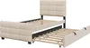 Letto imbottito Merax 90x190 cm con letto estraibile, Anteprima dell’immagine prodotto 7
