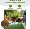 Floranica Gartenweg aus 100% Holz, 30 cm x 1 m, Braun, Produktbild-Vorschau 4