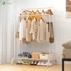 VOUNOT® Doppelt Kleiderständer, Metall Kleiderstange Produktbild-Vorschau 2