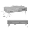 sweeek - Vintage Couchtisch Nussbaumdekor - Nussbaumfarben Produktbild-Vorschau 8