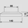 A technical drawing of a white WC flat rosette with dimensions indicated. Produktbild-Vorschau