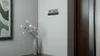 A corner of a room with a wall-mounted key holder and a vase of flowers. Náhľad obrázku produktu