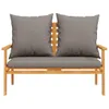 CLORIS Gartensofa-Set mit Kissen Massivholz Akazie 366382 Produktbild-Vorschau 4