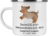 Mr. & Mrs. Panda Emaille Tasse Kurzhaardackel Dackelblick - Produktbild-Vorschau 1