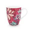 Pip Studio Flower Festival Frühstück Set 3-tlg. Dunkelrosa Becher 350 ml Produktbild-Vorschau
