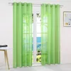 Gardinen Vorhänge Voile Gardine Transparent Dekoschal Uni Produktbild-Vorschau 2