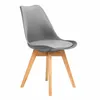 A single dark gray chair with wooden legs is shown against a white background. Náhľad obrázku produktu