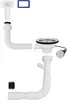 A disassembled sink drain assembly kit. Produktbild-Vorschau