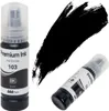 A collage of an ink bottle and a black ink splash. Produktbild-Vorschau
