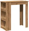 vidaXL Barový stôl s policou Artisan dub 102x50x103,5 cm Náhľad obrázku produktu 1