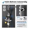 JOHO Edelstahl Duschstange 100 cm mit Duschablage, Produktbild-Vorschau 4