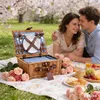 Cesto da picnic in vimini con scomparto termico e Anteprima dell’immagine prodotto 3