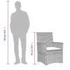 Gartenstühle mit Kissen 2 Stk. Grau Poly Rattan Massivholz Produktbild-Vorschau 10