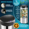 MONZANA® Mülleimer Küche mit Deckel Sensor 50L Edelstahl Produktbild-Vorschau 3
