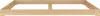 A simple wooden bed frame seen from a slightly elevated front angle. Produktbild-Vorschau