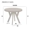 Okrągły rozkładany stół do jadalni, PERO, styl loft, Podgląd zdjęcia produktu 11