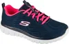 A single navy and pink Skechers shoe is shown against a white background. Produktbild-Vorschau