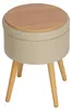 Pouf Rebecca Mobili Tiaré 45x36x36 cm MDF, PET, metallo Anteprima dell’immagine prodotto 5