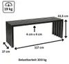 DanDiBo Gartenbank Metall Massiv Wetterfest Schwarz 120 cm Produktbild-Vorschau 2