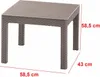 Keter Lounge Set Emma 9-dielny, kreslo + 3-miestna pohovka Náhľad obrázku produktu 8
