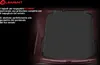 A car trunk mat is shown on a dark background with promotional text. Produktbild-Vorschau