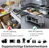 JOIEYOU 150x50x85cm Gastronomie-eettafel, roestvrijstalen Productafbeelding-voorbeeld 3