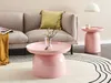 BELIANI Couchtisch Pastellrosa Metall Rund Moderner Stil Produktbild-Vorschau 2