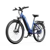 A blue electric bicycle shown from a three-quarter side view against a white background. Produktbild-Vorschau