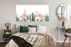 MuchoWow® Poster Pflanzen - Flamingo - Aquarell - Mädchen - Produktbild-Vorschau 4