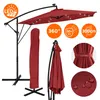 ML-Design Ampelschirm Ø300cm mit LED Solar Rot Alu Produktbild-Vorschau 1