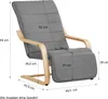 Homestyle4u Relaxsessel grau mit Fußstütze verstellbar Produktbild-Vorschau 7