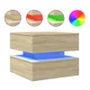 Table basse avec lampes LED Chêne Sonoma 50x50x40 cm Voir les images du produit 1