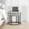 Couchtisch 2er Set Rund Beistelltisch Loft Design 2 in 1 Produktbild-Vorschau 5