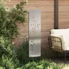 Garten Sichtschutz-Leinwand Floral Silber 32 x 140 cm Produktbild-Vorschau 3