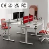 A modern office setup with adjustable desks and chairs. Podgląd zdjęcia produktu