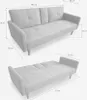 Divano letto a 2 posti in stile nordico con bracciolo Porta Anteprima dell’immagine prodotto 9