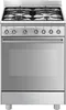 Smeg Sx61gm 60 Cm Gasherd Mit Backofen 4 Brennern Silber  Produktbild-Vorschau 1